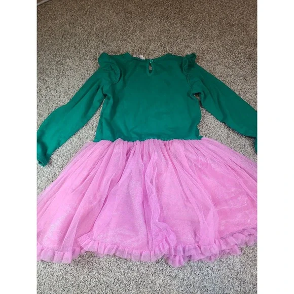Counting Daisies holiday tutu dress in green and pink size 6 - Picture 7 of 7